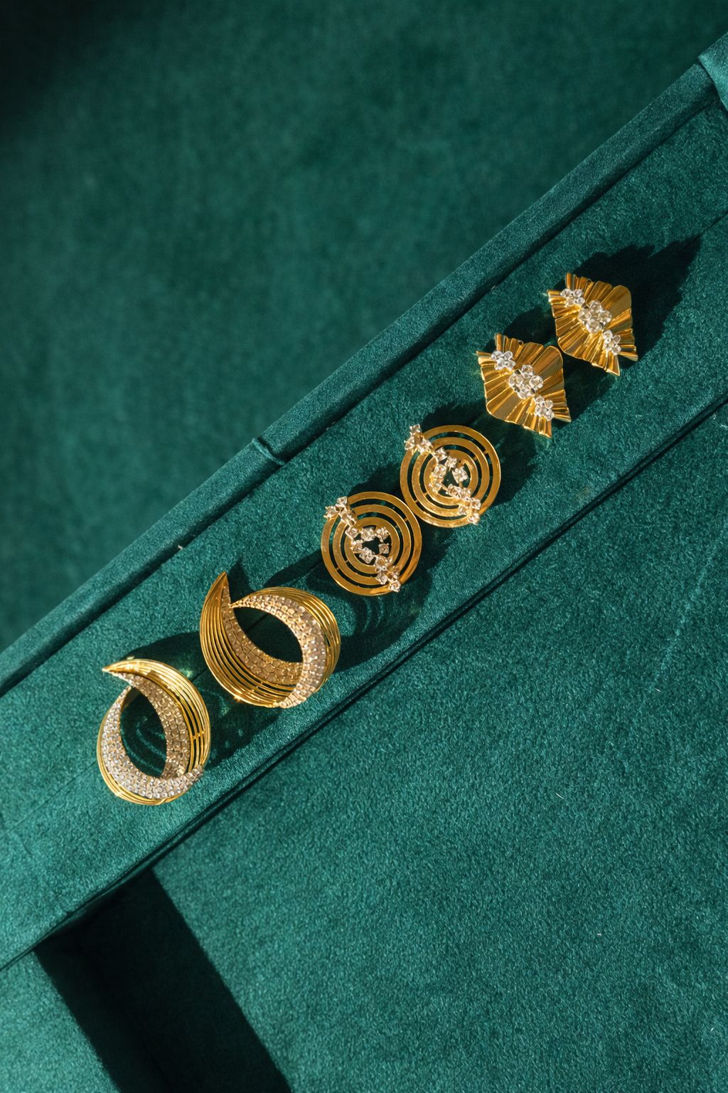 1.13ct Diamond 14K Gold Solar Earrings