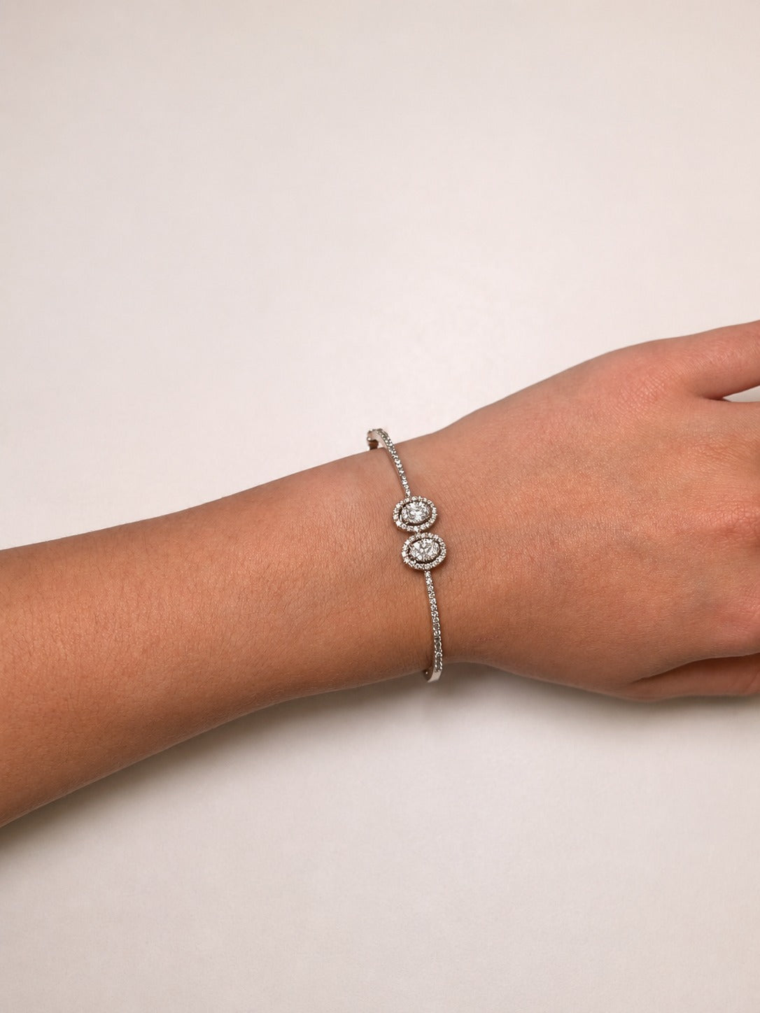 1.40ct Diamond 14K Gold Statement Bangle Bracelet