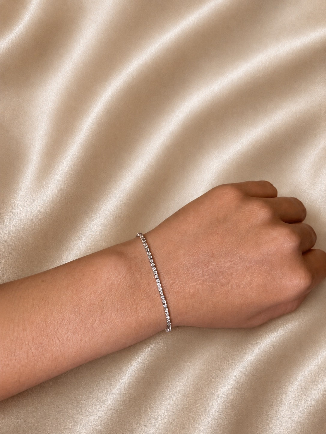 5.00ct Diamond 14K Gold Princess Cut Tennis Bracelet